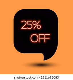 25 por ciento de descuento. Descuento en composición creativa. 3d mega venta 25% símbolo con objetos decorativos. Venta Anuncio y cartel. Ilustración vectorial..