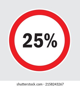 25 Percent off  on gray Background, Special Offer 25% Discount Tag, Sale Up to 25 Percent Off,big offer, Sale, Special Offer Label, Sticker, Tag, Banner, Advertising, offer Icon