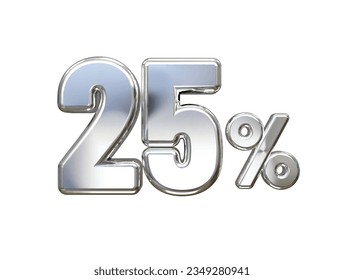 25 percent off vector text effect 3d rendering gold