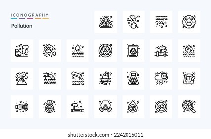 Icon Pack mit 25 Schadstoffleitungen