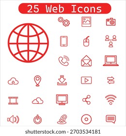 25 Popular Web Icons pack 