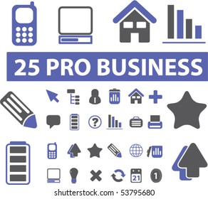 25 signos profesionales. vector