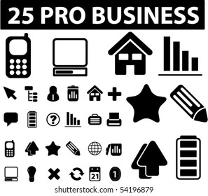 25 pro business signs. vector