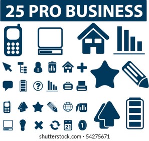 25 signos profesionales. vector