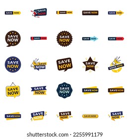 25 Professional Typographic Designs for a polished savings campaign Save Now