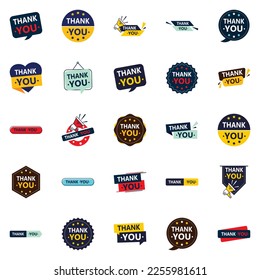 25 Professional Vector Elements for Gratitude Messages