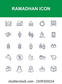 25 Ramadhan Moeslim Icon Set Pack Bundle