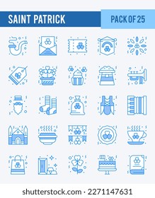 25 Saint Patrick. Two Color icons Pack. vector illustration.