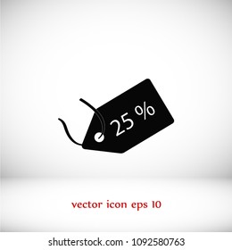25% sale tag icon, 

Vector EPS 10 illustration style