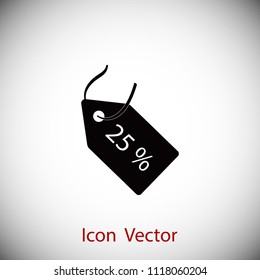 25% sale tag icon, 

Vector EPS 10 illustration style