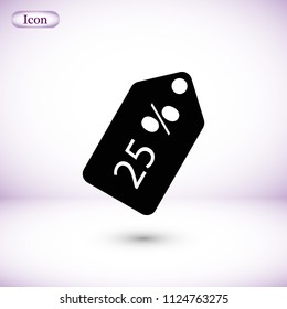 25% sale tag icon, 

Vector EPS 10 illustration style