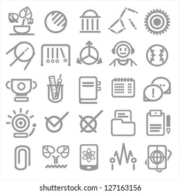 25 school and college icons. Vector education icons set ?4