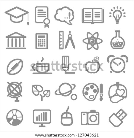 25 school and college icons. Vector education icons set ?2