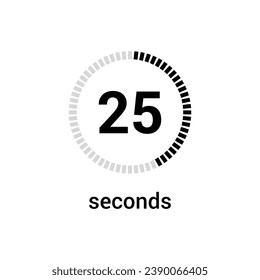 25 second clock loading vector display design.