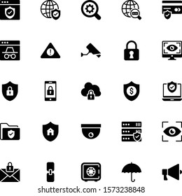 25 Security Gylph icon set 01