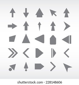 25 Set of Arrow icons Vector illustration