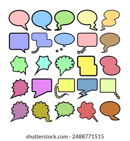 25 Set Bubble Chat-Element