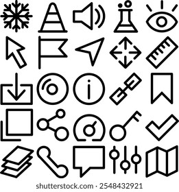 25 set icons web for graphic design
