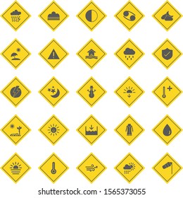 Road Sign Set Warning Stock Vector (Royalty Free) 118376566