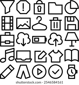 25 set web icons for graphic design and illustrator