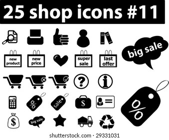 25 shop icons.vector