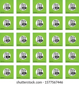 25 Simple File Format Related Color Icons

