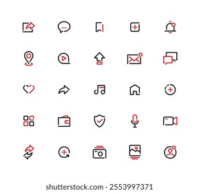 25 Small Collection Of Web User Interface Icons Dual Tone