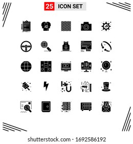 25 Solid Glyph concept for Websites Mobile and Apps image; wall; brian; tiles; square Editable Vector Design Elements