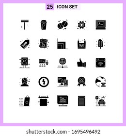 25 Solid Glyph concept for Websites Mobile and Apps typing; labour; thermo; labor; day Editable Vector Design Elements