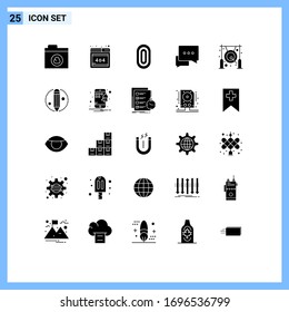25 Solid Glyph concept for Websites Mobile and Apps chinese; asian; ornament; bubble; conversation Editable Vector Design Elements