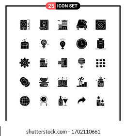 25 Solid Glyph concept for Websites Mobile and Apps internet; slash; building; off; disabled Editable Vector Design Elements