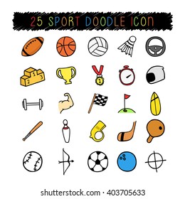 25 Sport icon doodle 