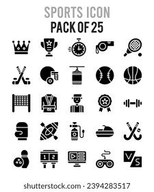 25 Sports. icons Pack. vector illustration.