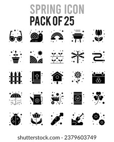 25 Spring icon pack. vector illustration.