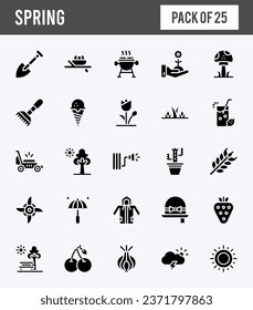 25 Spring Two Color icons pack. vector illustration.