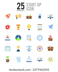 25 Start up. Two Color icons Pack. vector illustration.