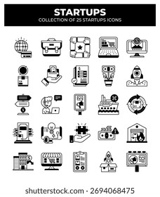 25 iconos de inicio. Una Colección integral para los negocios