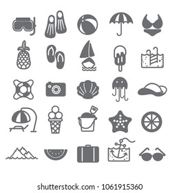 25 Of summer icon set for design