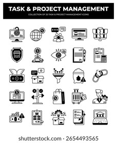 25 Symbole für Aufgaben- und Projektmanagement. Optimieren Sie Ihren Arbeitsablauf