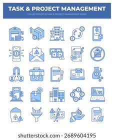 25 Task and Project Management Icons. Streamline Workflow. Boost Productivity