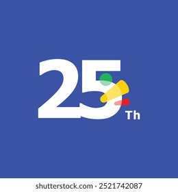 25 Th Anniversary Celebration Number Collection Design Fun