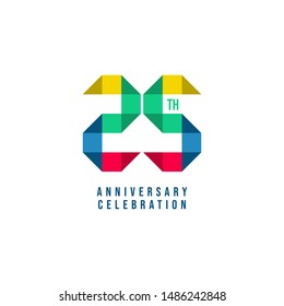 25 th Anniversary Celebration Vector Template Design Illustration svg