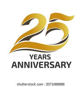 25 TH ANNIVERSARY MODERN LOGO GOLD 