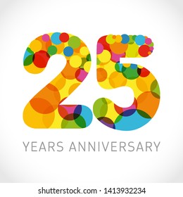 25 Th Anniversary Numbers 25 Years Stock Vector (Royalty Free ...