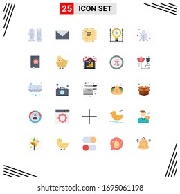 25 Thematic Vector Flat Colors and Editable Symbols of generation; energy; sand; define; motherboard Editable Vector Design Elements