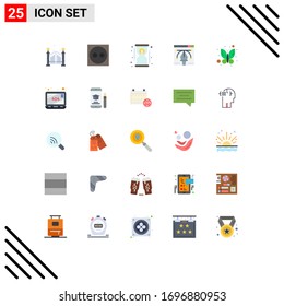 25 Thematic Vector Flat Colors and Editable Symbols of error; bug; timer; butterfly; illustration Editable Vector Design Elements