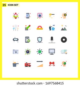 25 Flat-Vektorillustration-Farben und Editierbare Sternsymbole; menschlich; Schutz; Kopf; Honigfräse Bearbeitbare Vektorillustration-Design-Elemente