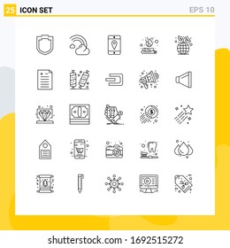 25 thematische Vektorillustrationen und bearbeitbare Umweltzeichen; Erdtag; mobil; Flammen; Design-Elemente für Vektorillustration mit Feuer