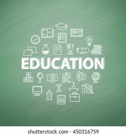 25 thin line simple and beautiful icons for use in education vector. Education and Icon Concept.