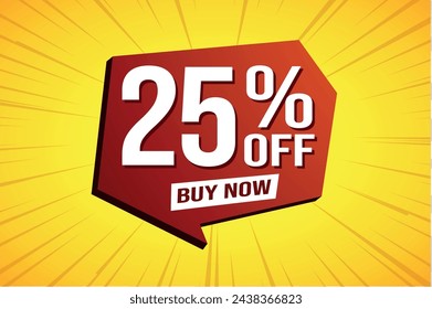 25% 25 Prozent Rabatt Jetzt kaufen Poster-Banner-Grafik-Design-Symbol-Logo-Symbol-Symbol-Symbol Social Media-Website-Coupon


